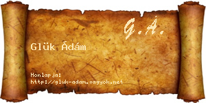 Glük Ádám névjegykártya